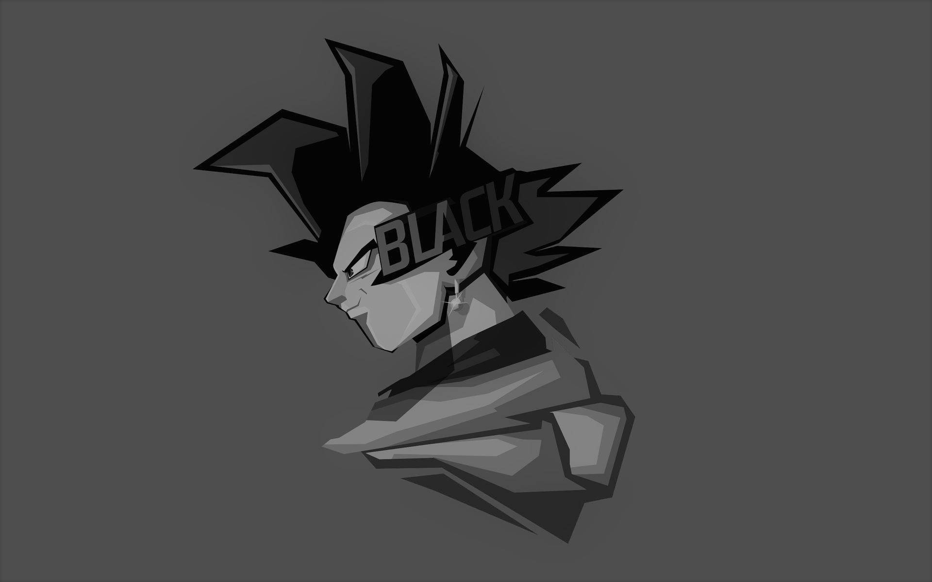 Goku,en Blanco Y Negro Fondo de pantalla
