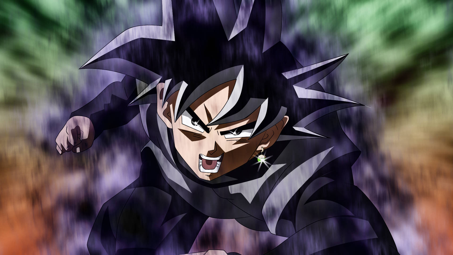 Goku Black Unleashing a Powerful Attack Wallpaper