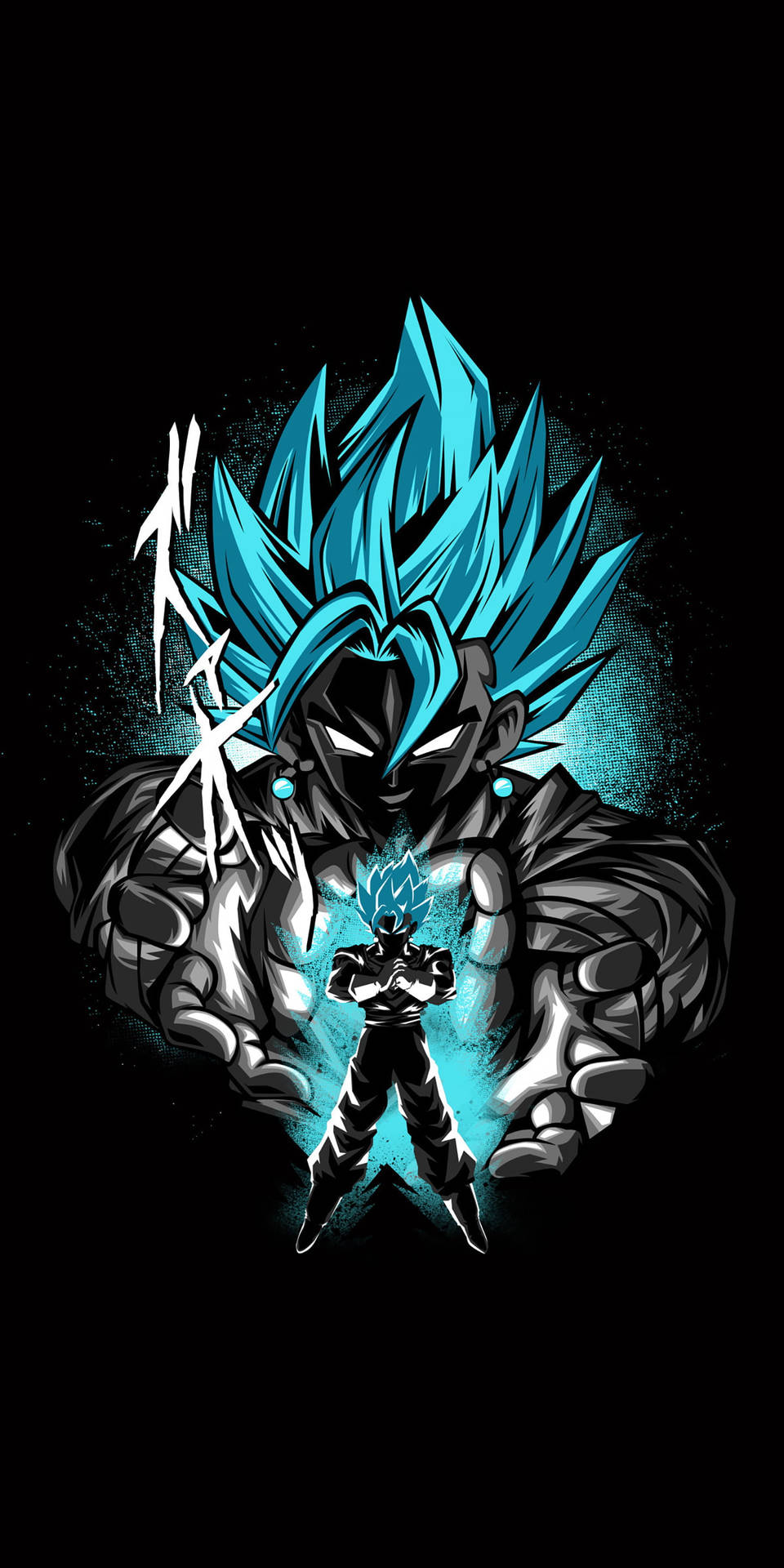 Goku Black PFP Blue Aura Wallpaper