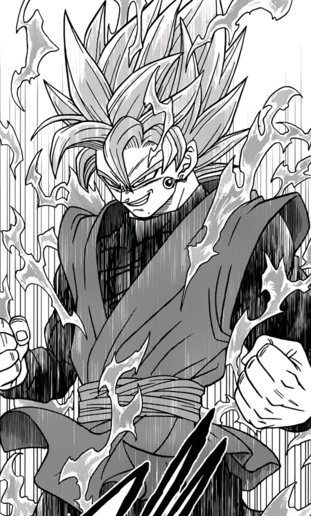 Goku Black PFP Gray Drawing Wallpaper