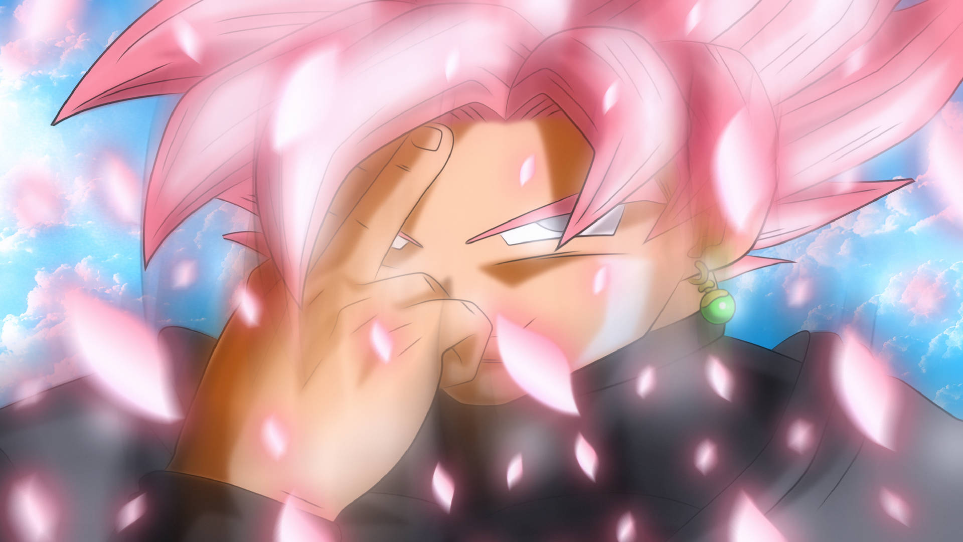 Goku Black Pfp With Luminous Pink Hair Wallpaper