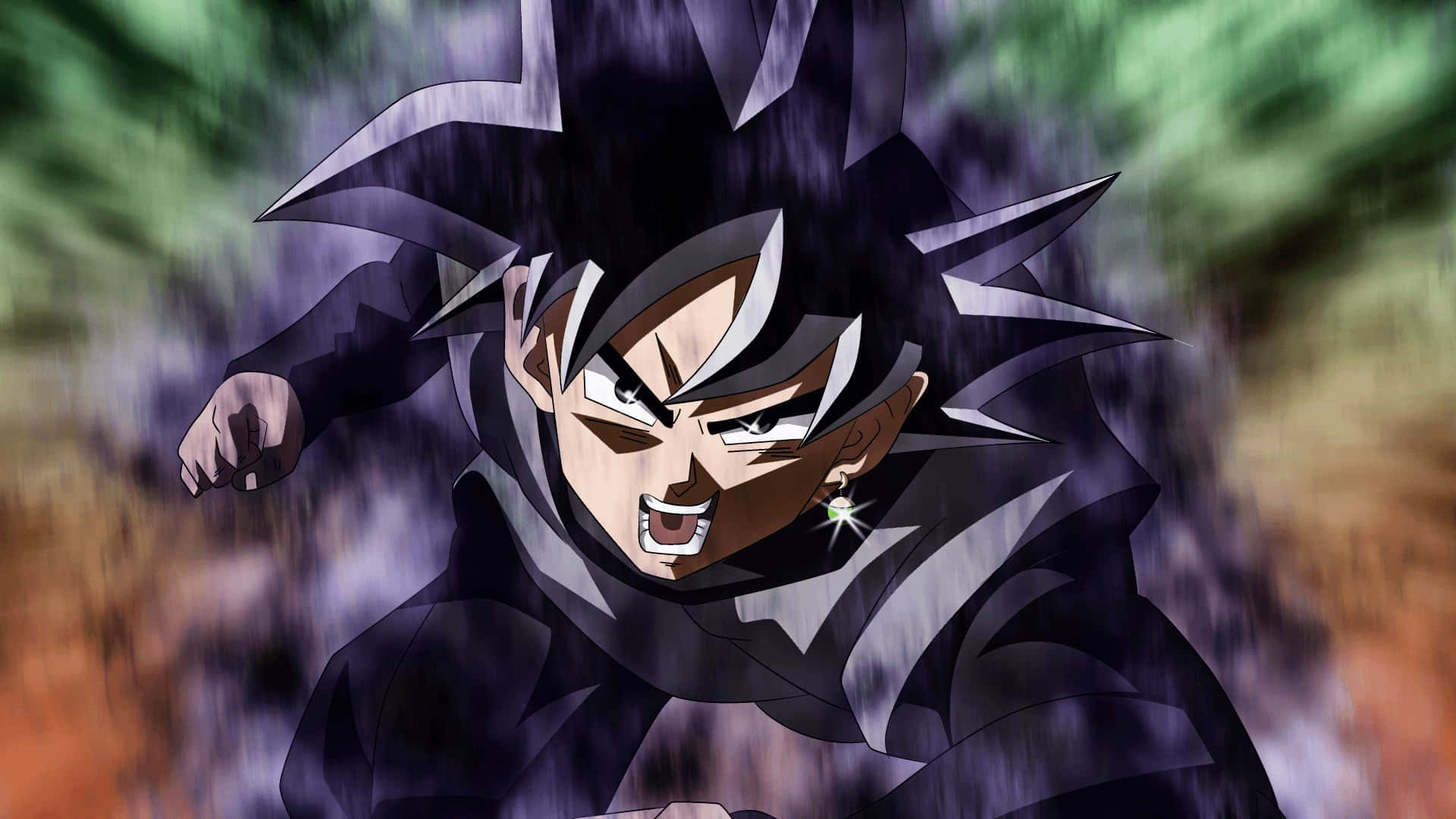 Son Goku Black ser aggressiv og devote på denne tapet.