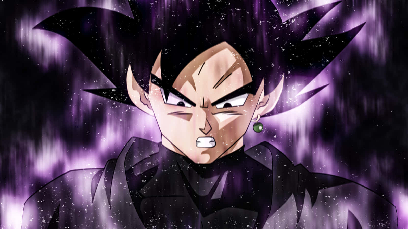Den ondsindede Goku Black truer hånligt i sin Super Saiyan Rose-form.