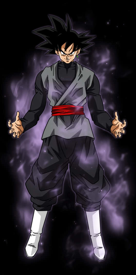 Goku Black Power Stance PNG