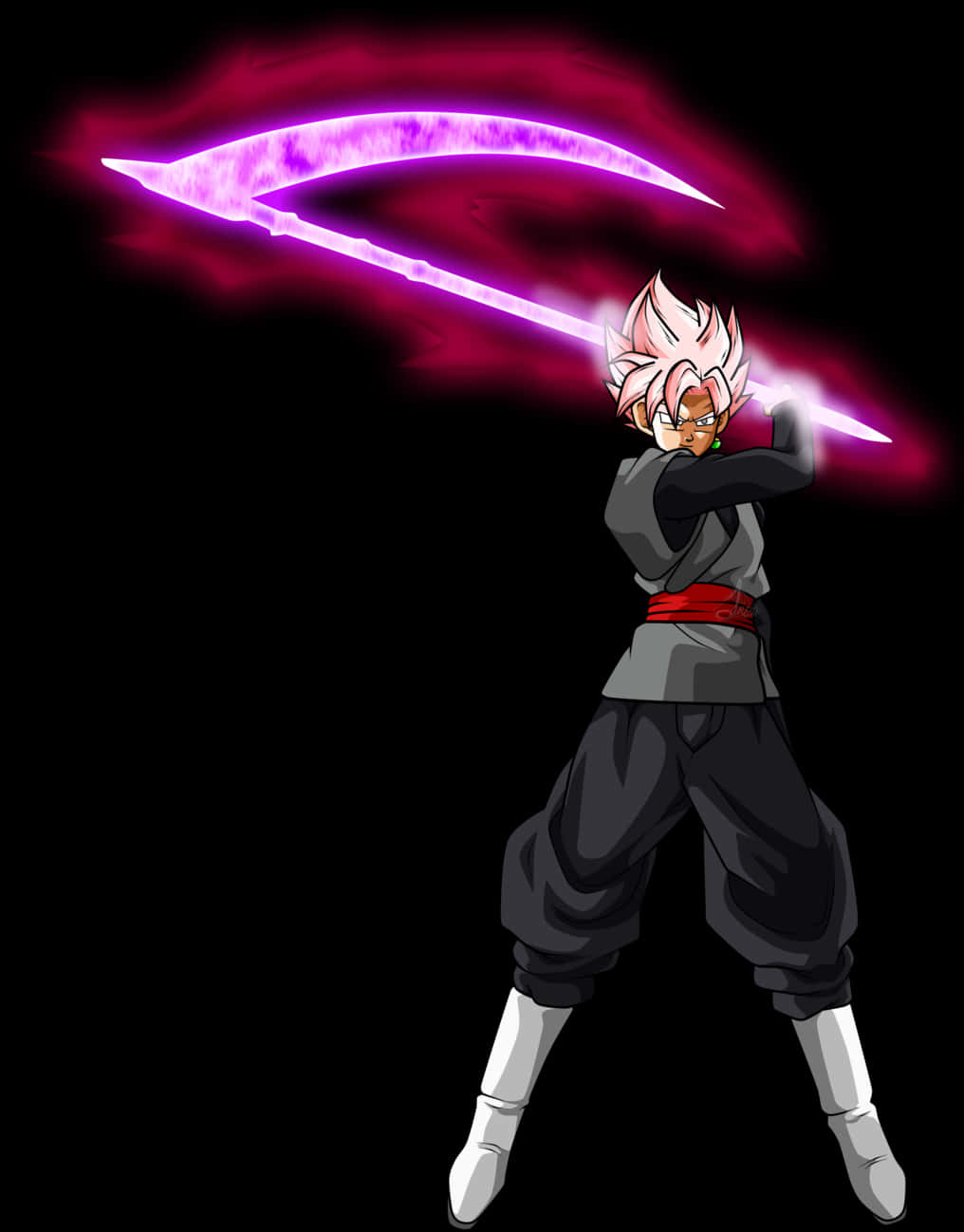 Goku Black Powerful Energy Sword PNG