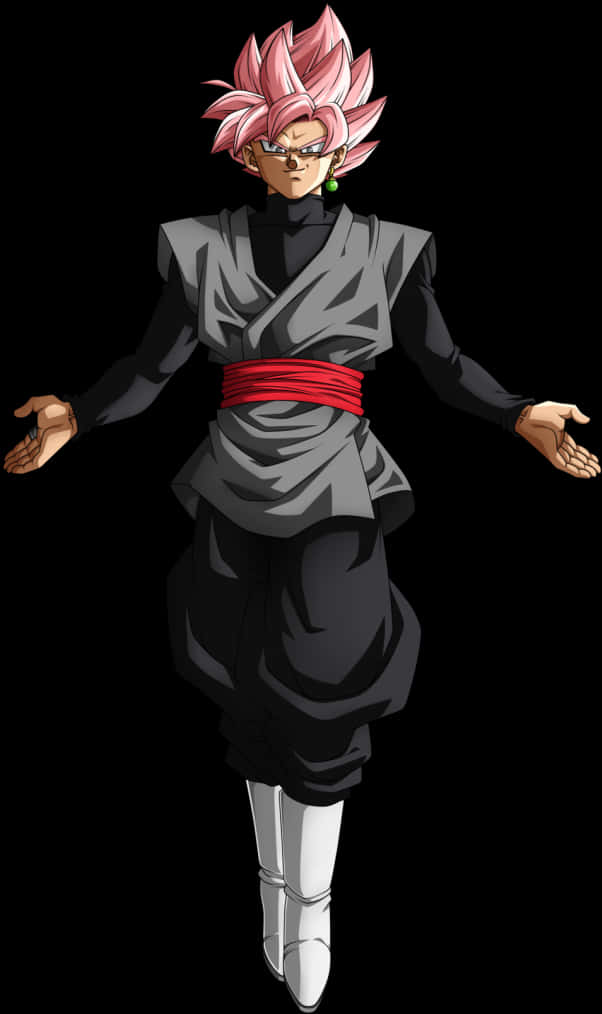 Goku Black Rose Standing Pose PNG