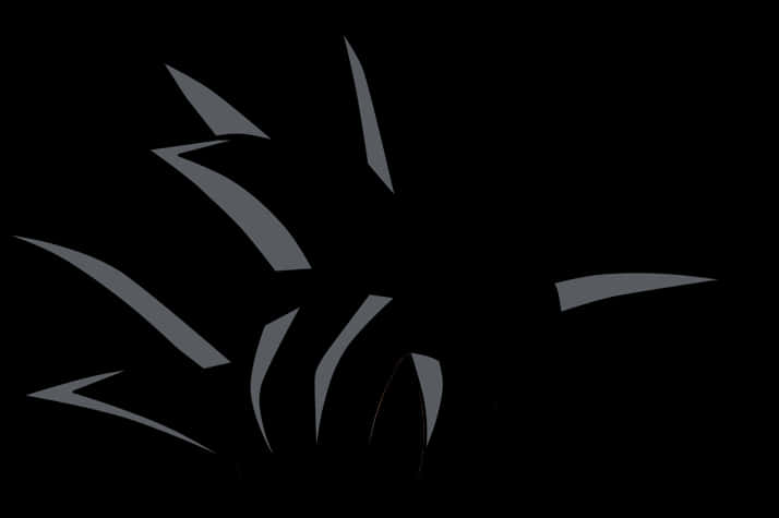 Goku Black Silhouette Dark Background PNG