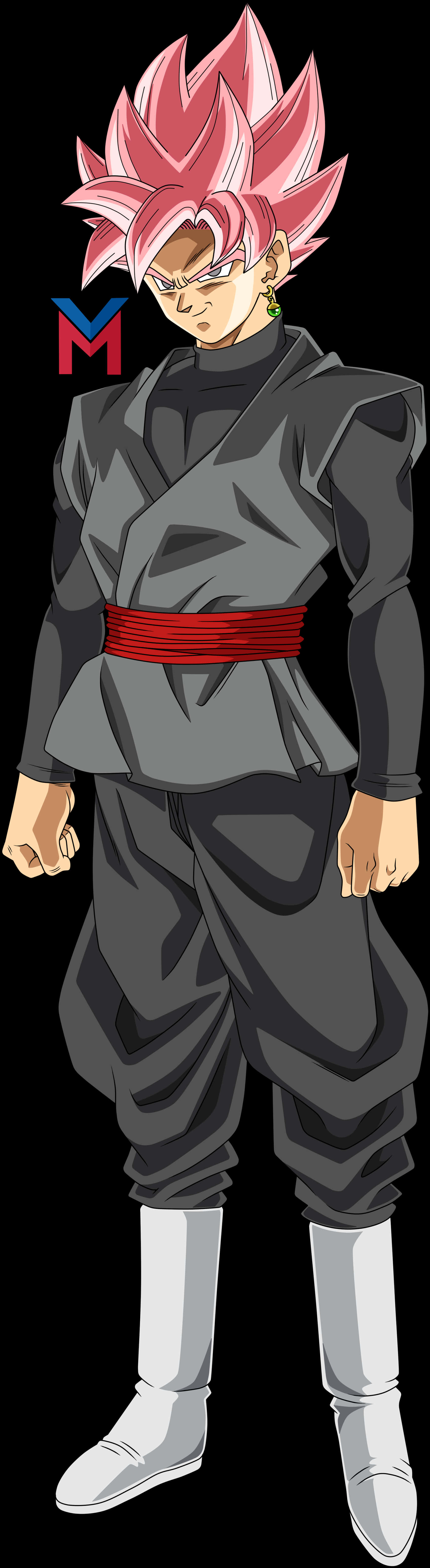 Goku Black Super Saiyan Rose Full Body PNG