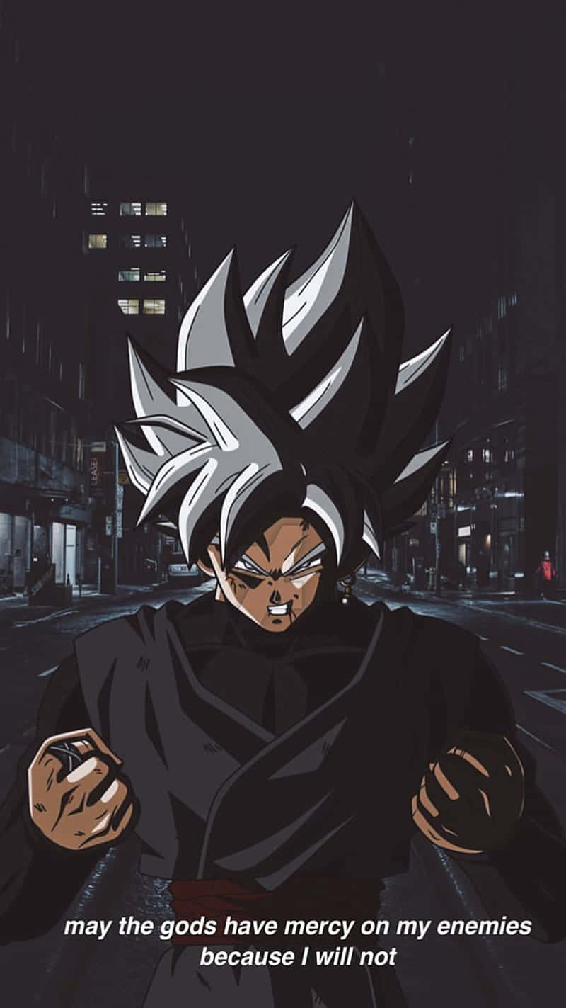 Goku Black Supreme udstøder en kraftig energi-attacke. Wallpaper