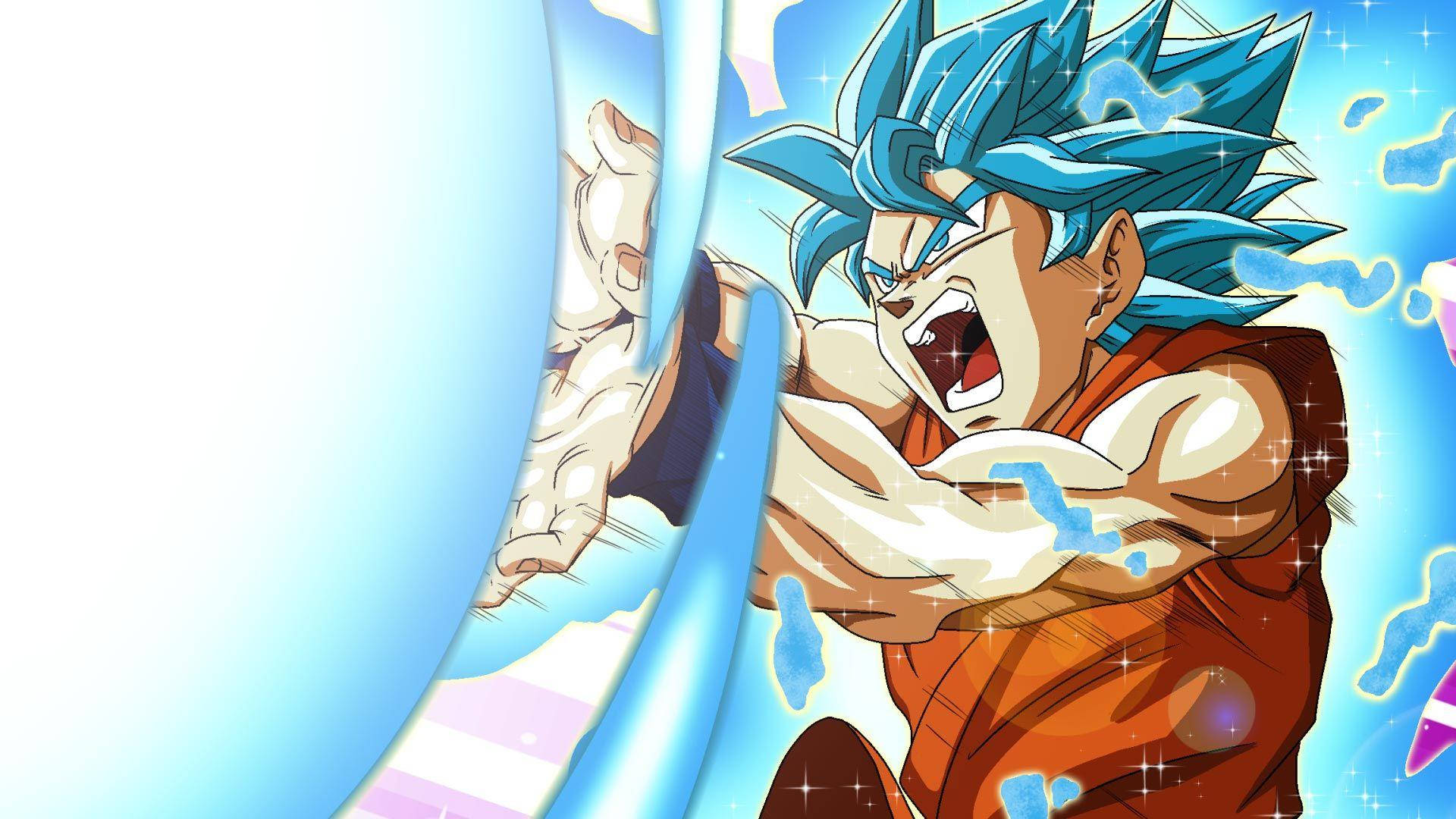Goku Uses His Powers To Take On Enemies In Dragon Ball Super Wallpaper