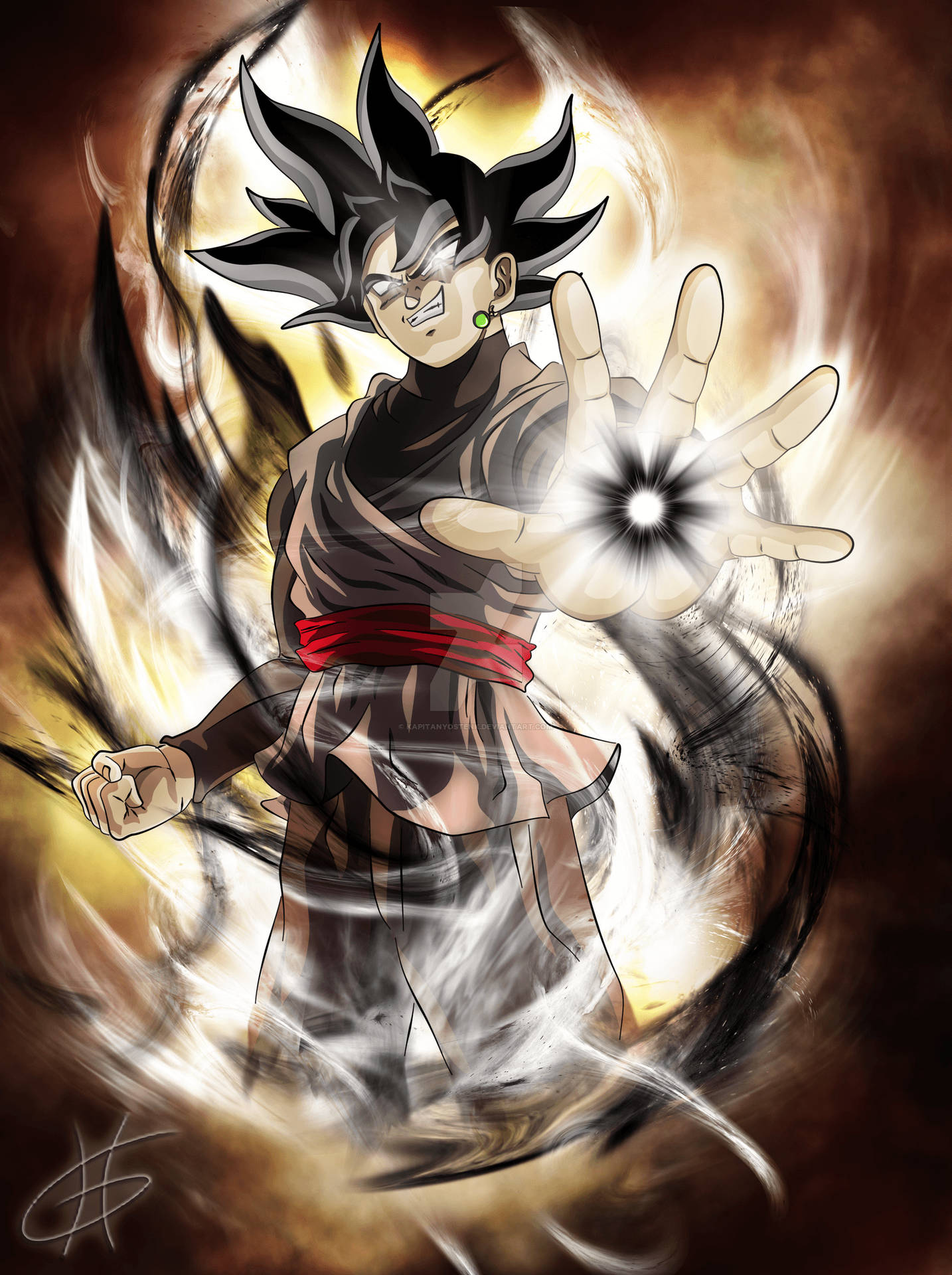 Goku Dragon Ball Super Black Powers Wallpaper