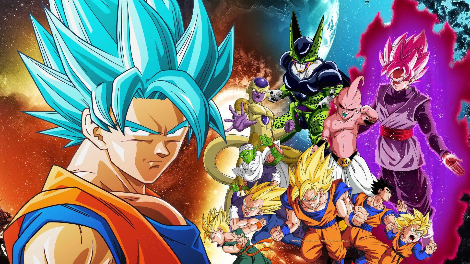 Goku unleashes his power in Dragon Ball Super Wallpaper