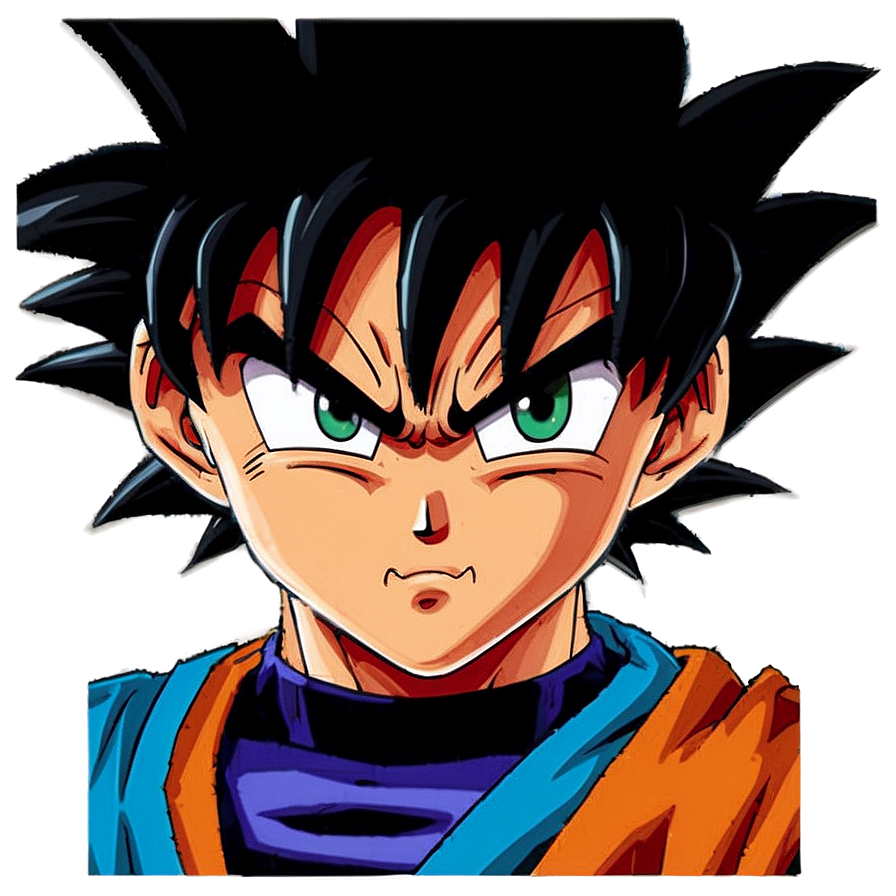 Goku Face Close Up Png 04292024 PNG