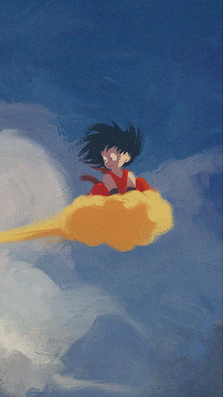 Goku Flying Nimbus Cloud Wallpaper