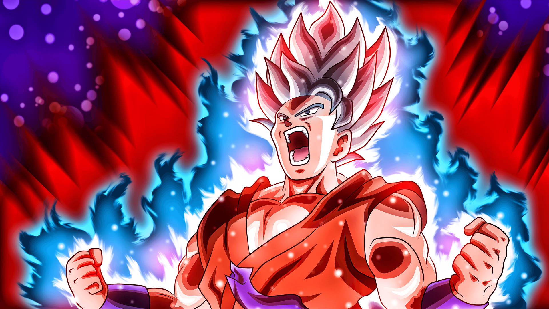 Download Goku Full Energy Kaioken Form Wallpaper 