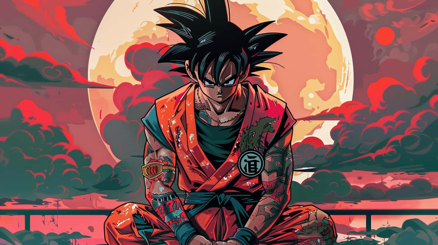 Goku Gucci Crossover Art Wallpaper