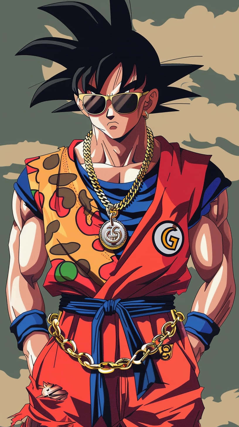 Goku Gucci Crossover Art Wallpaper