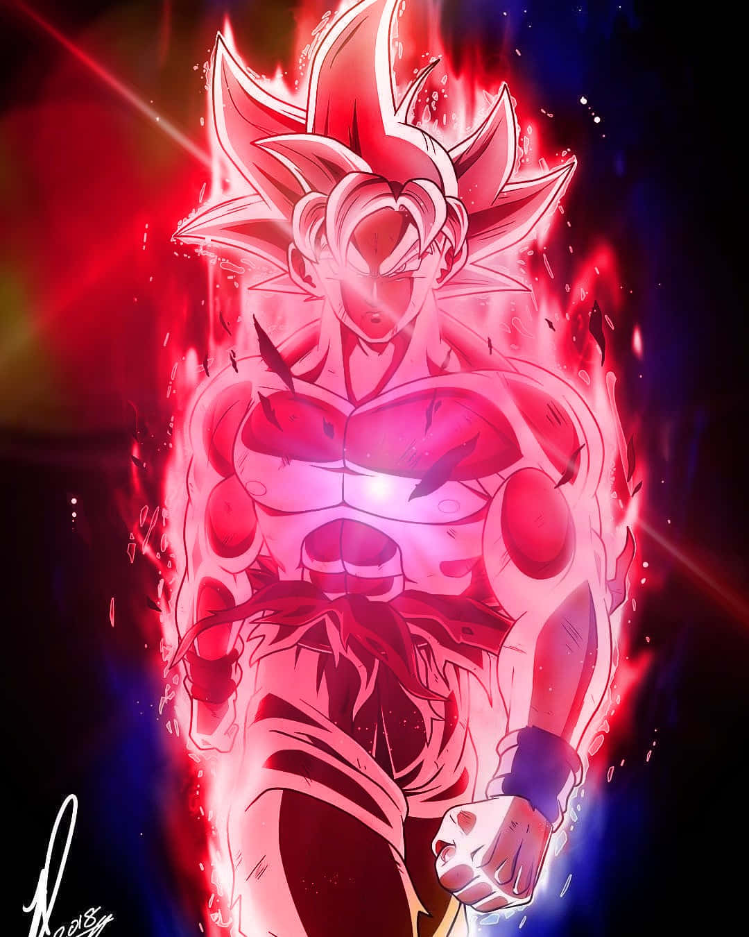 “Goku unleashing his legendary Kaioken technique!” Wallpaper