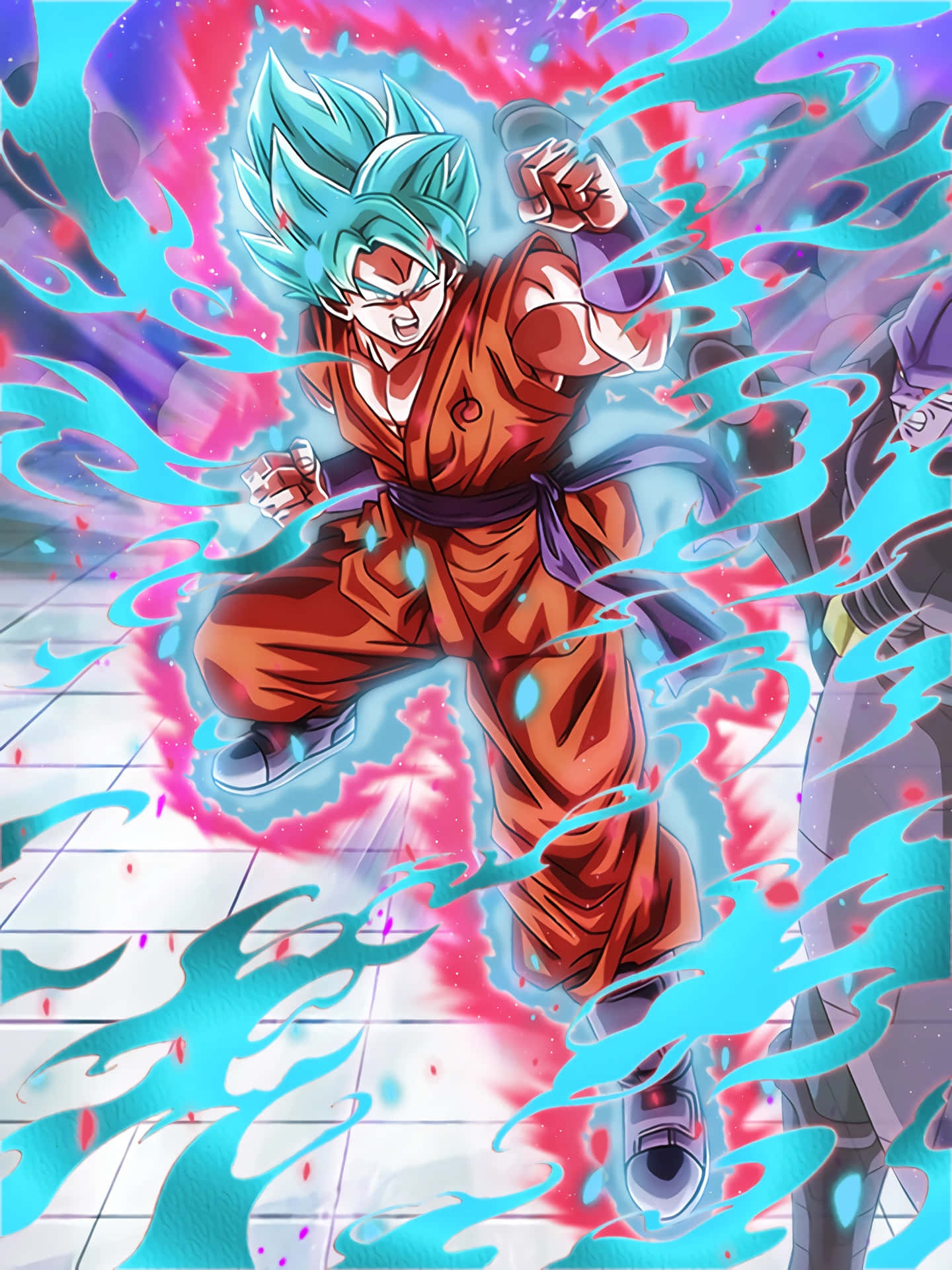 Unleash the immense strength of Goku's Kaioken! Wallpaper