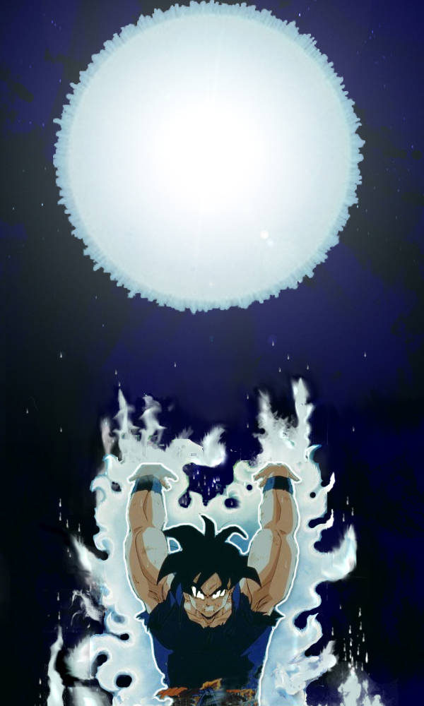 Goku Matching Spirit Bomb And Aura Wallpaper