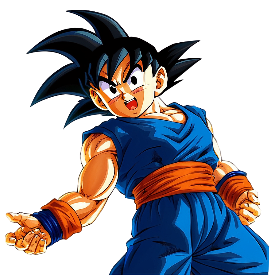 Goku Muscular Stance Png 04292024 PNG