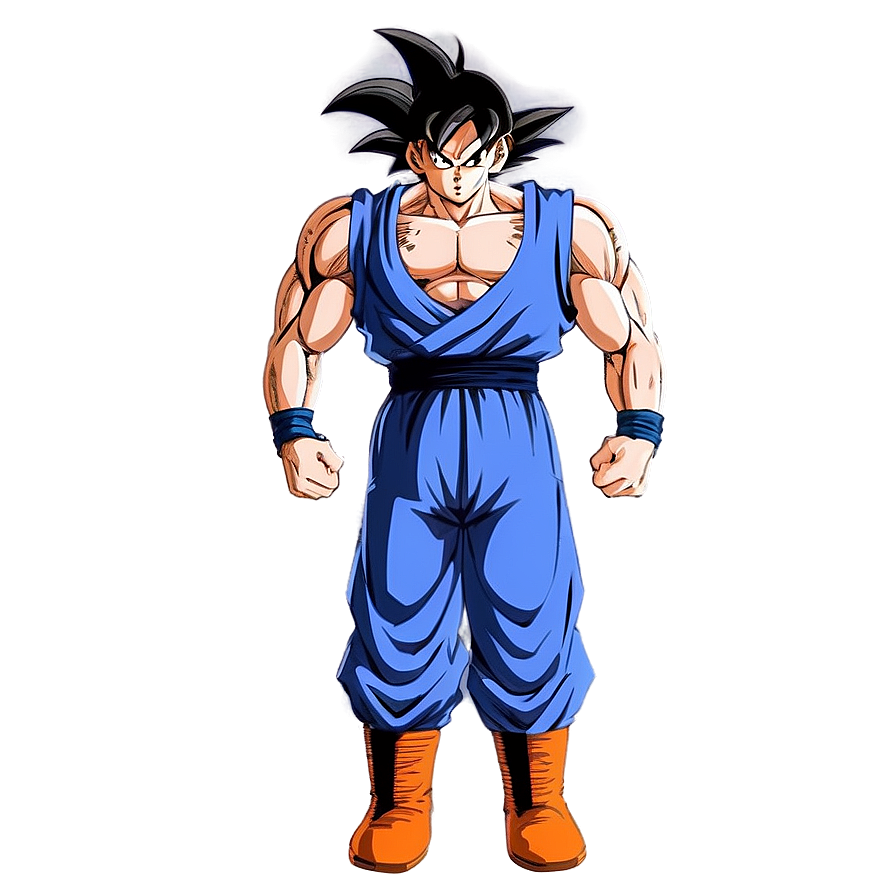Goku Muscular Stance Png 40 PNG