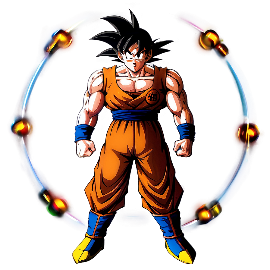 Goku Muscular Stance Png Igm39 PNG