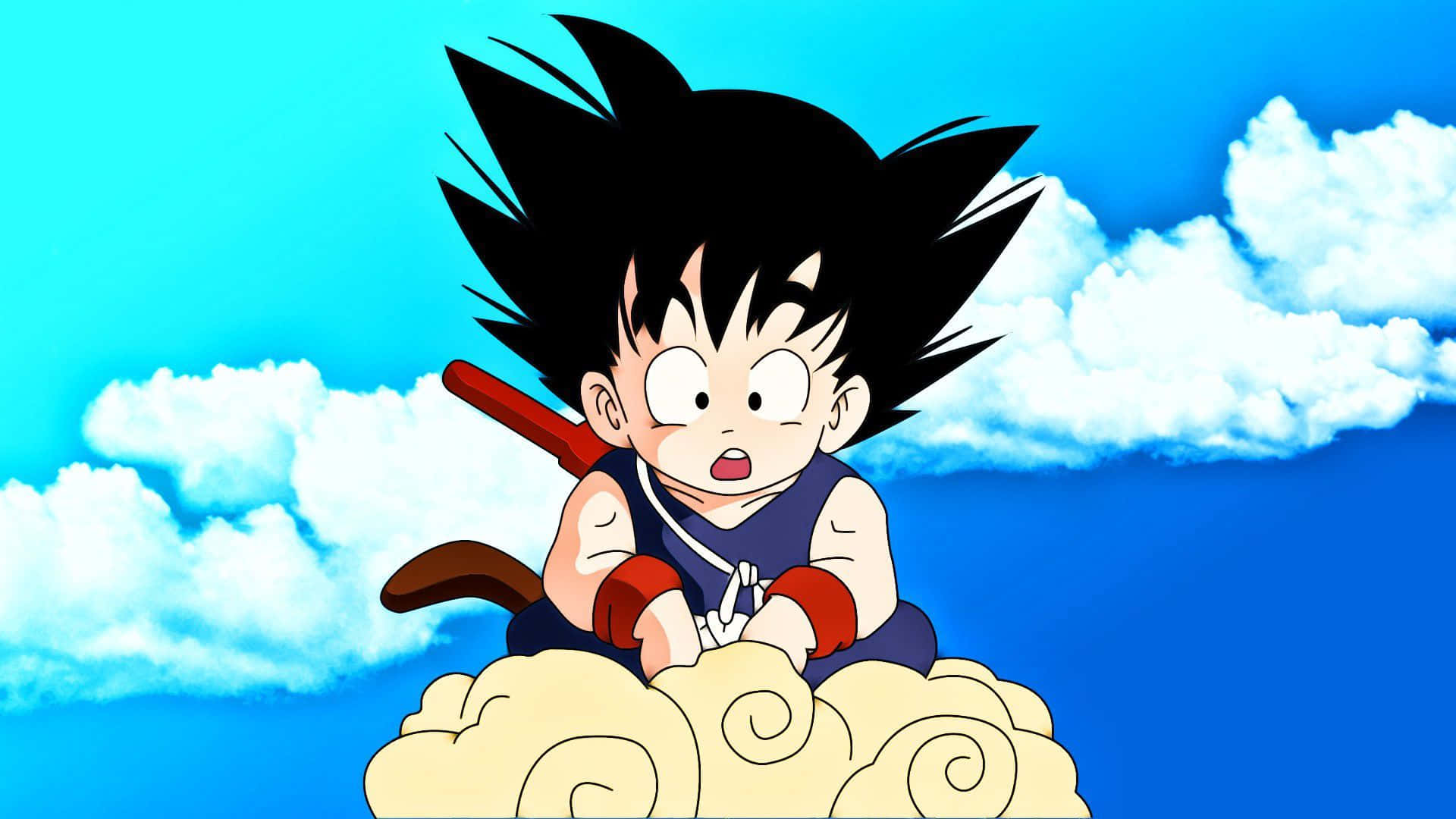 Billede af Goku på en sky