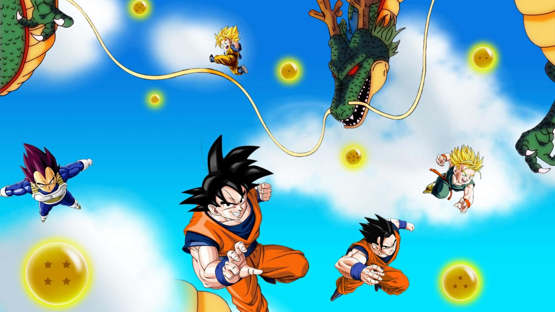 Imagende Goku Con Su Familia Y Amigos.