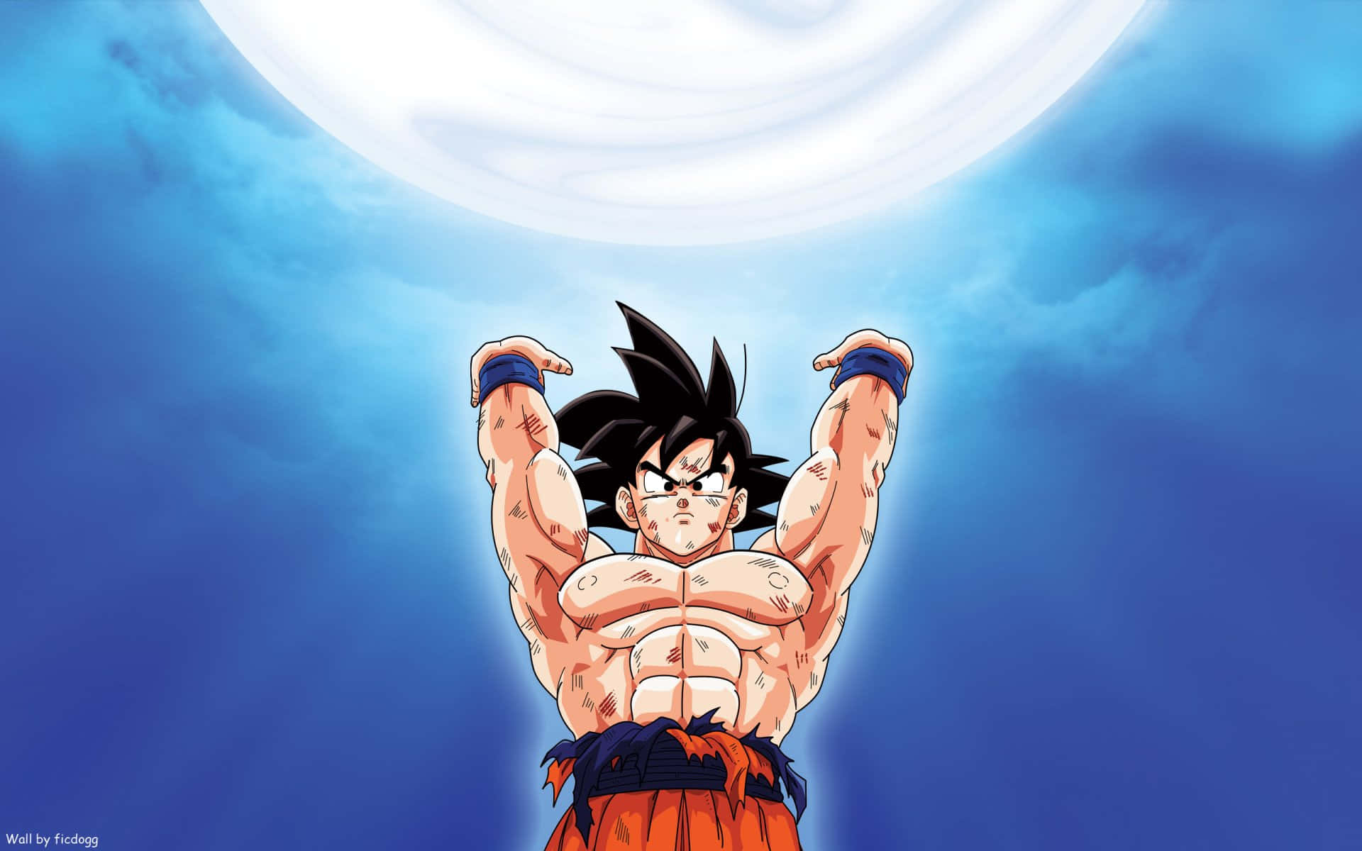 Picture Of Goku Holding Up And Energy Ball