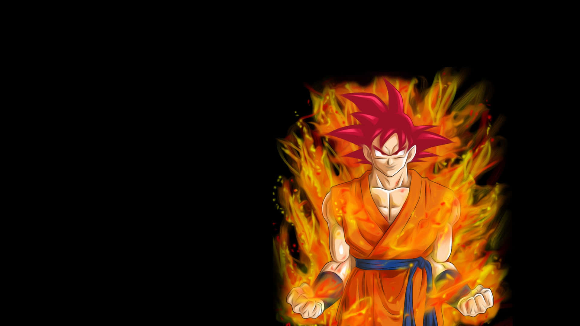 Imagemdo Goku Super Saiyan God Level Para Papel De Parede De Computador Ou Celular.