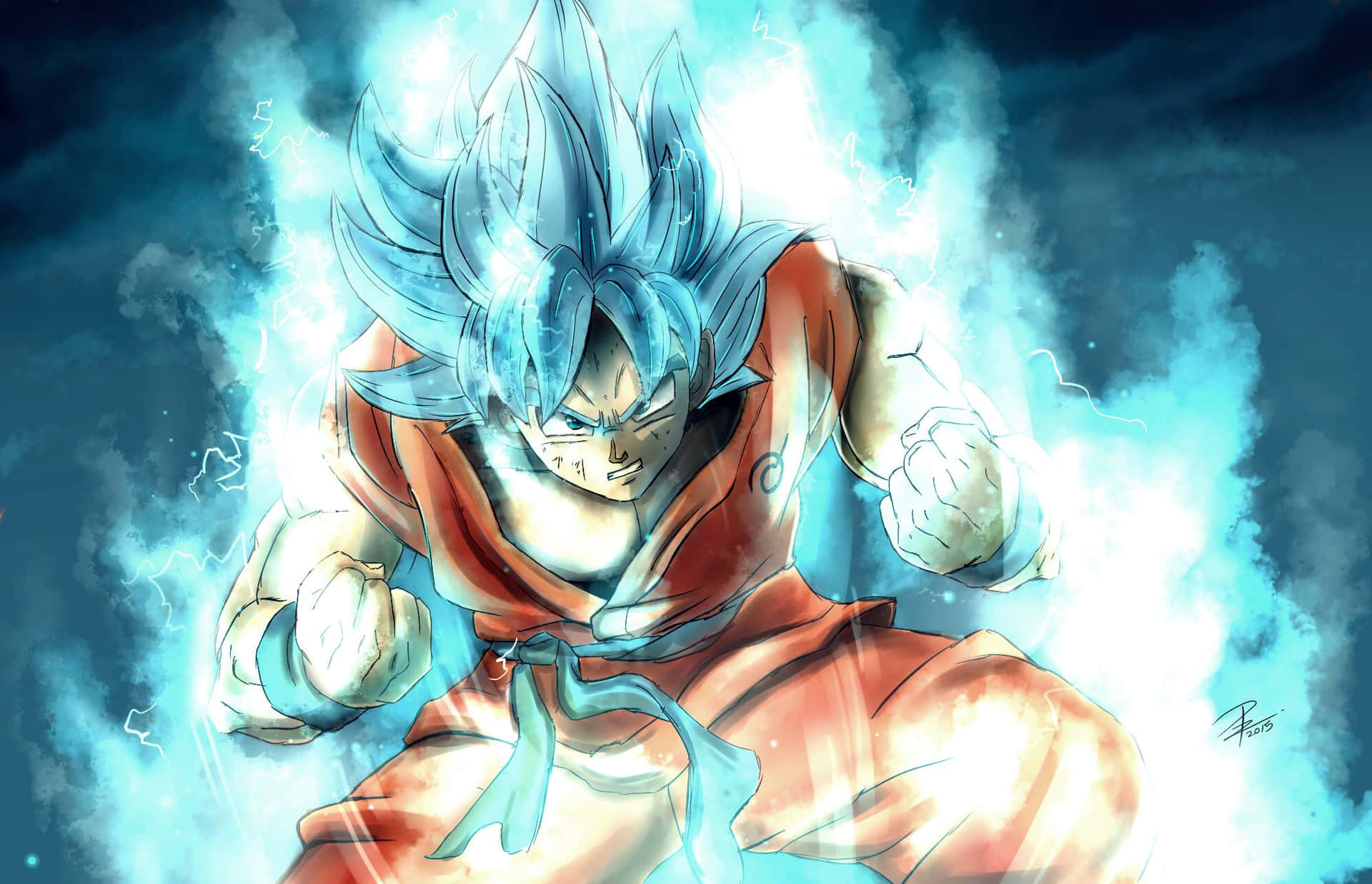 Imagemdo Goku Super Saiyan Blue.