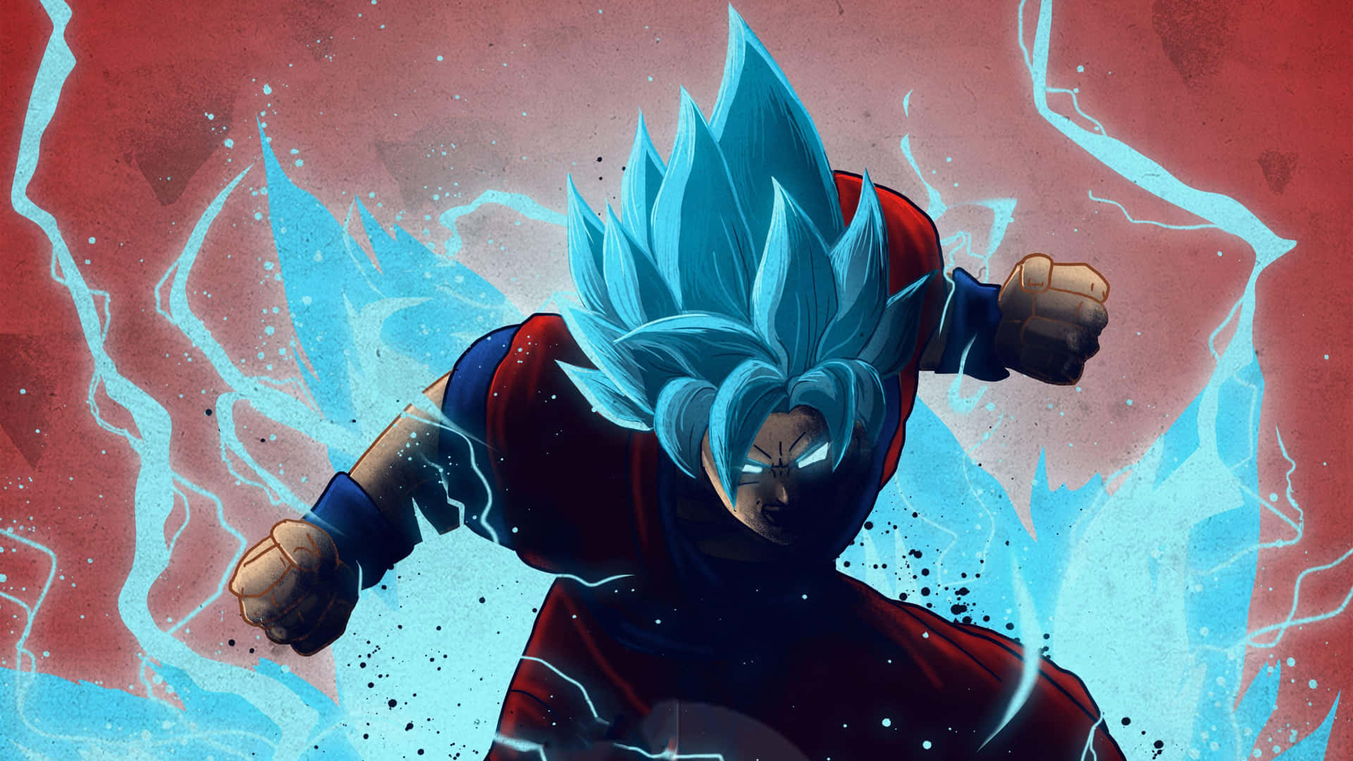 Leuchtendesblaues Goku-bild