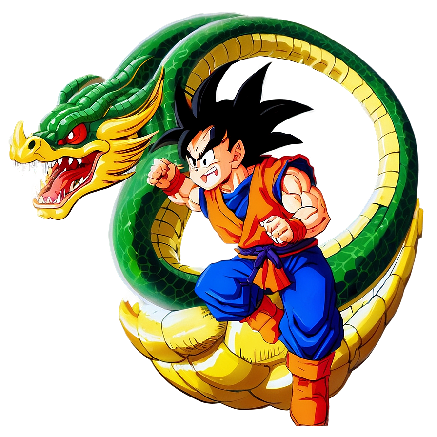 Download Goku Riding Shenron Png 89 | Wallpapers.com