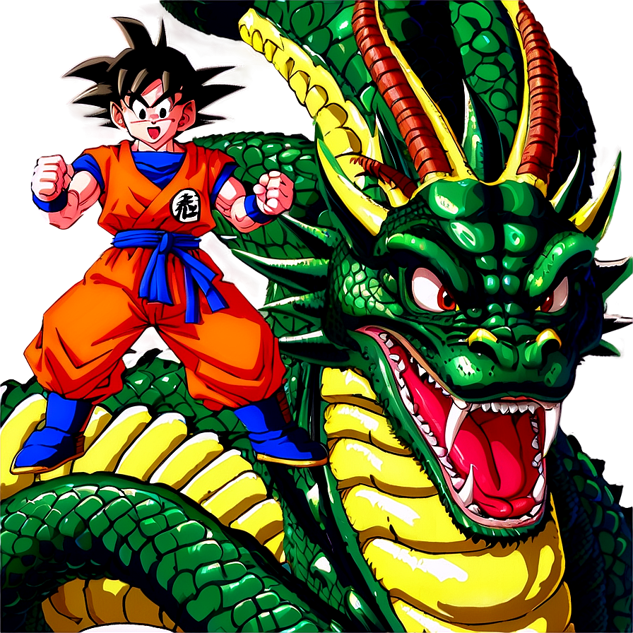 Download Goku Riding Shenron Png Vpl42 | Wallpapers.com