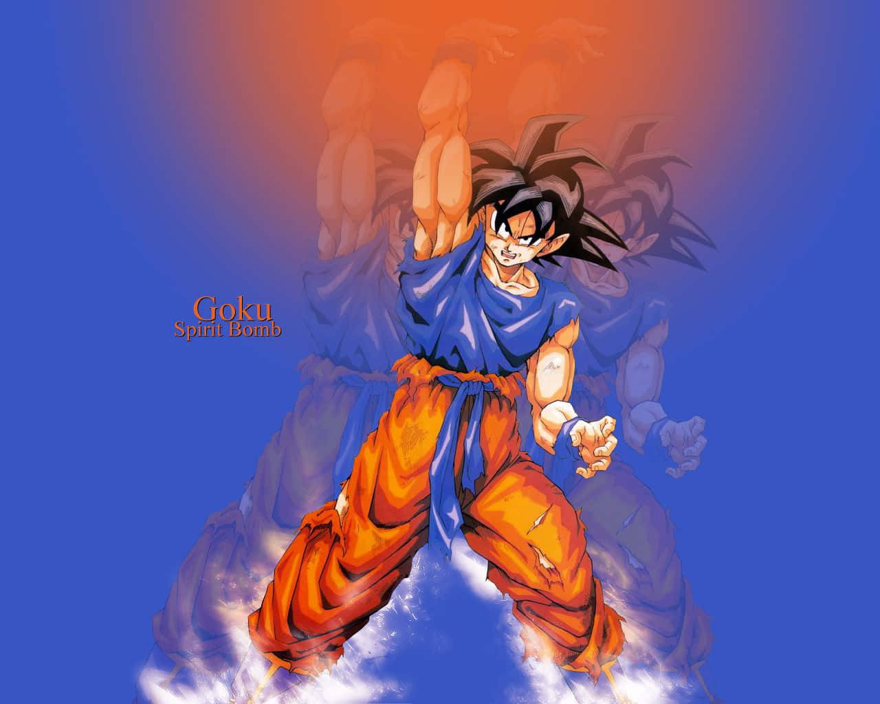 Goku unleashing the powerful Spirit Bomb Sword!" Wallpaper