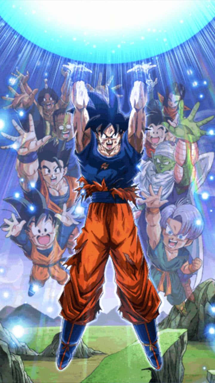 Show your power with the spirit bomb sword of Goku Wallpaper