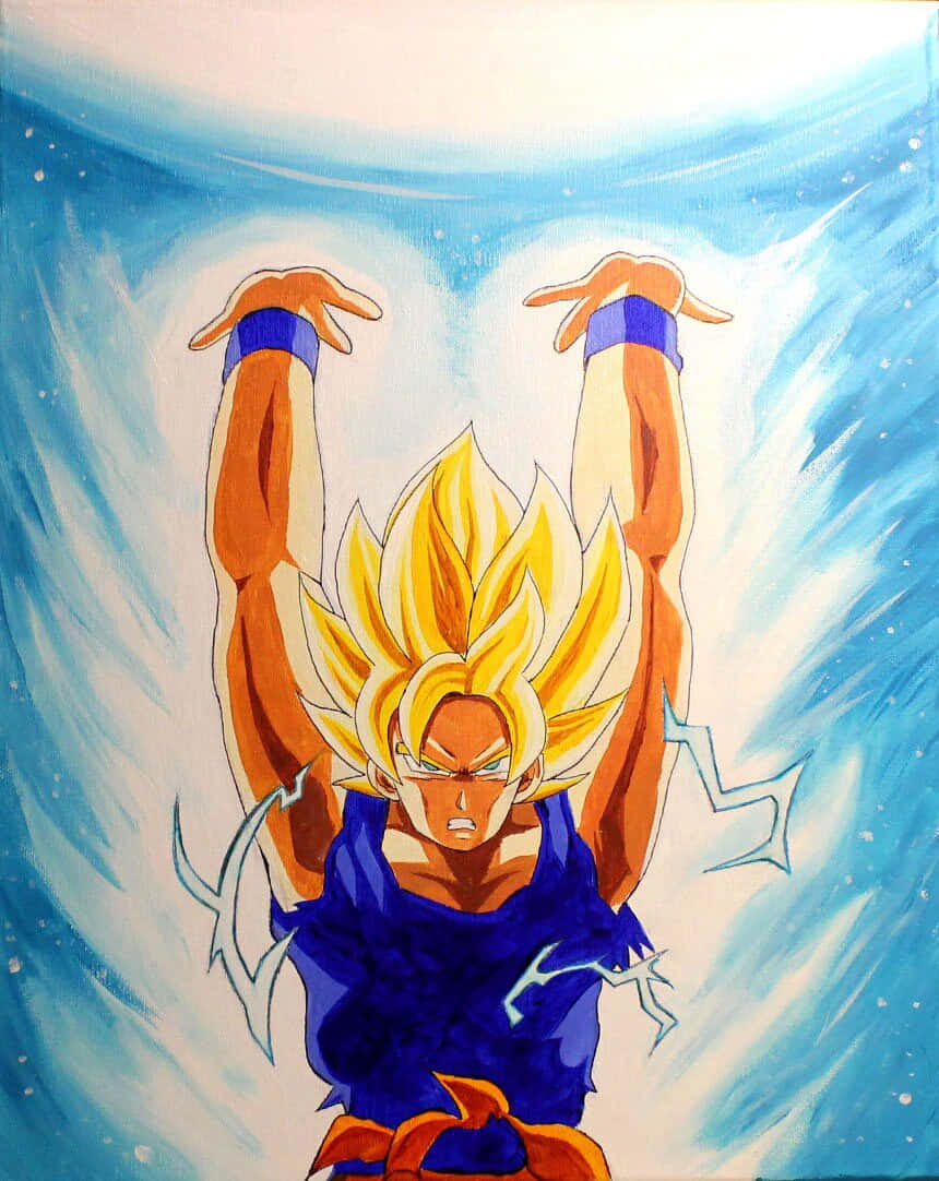 Unleash the power of Goku's Spirit Bomb Sword! Wallpaper