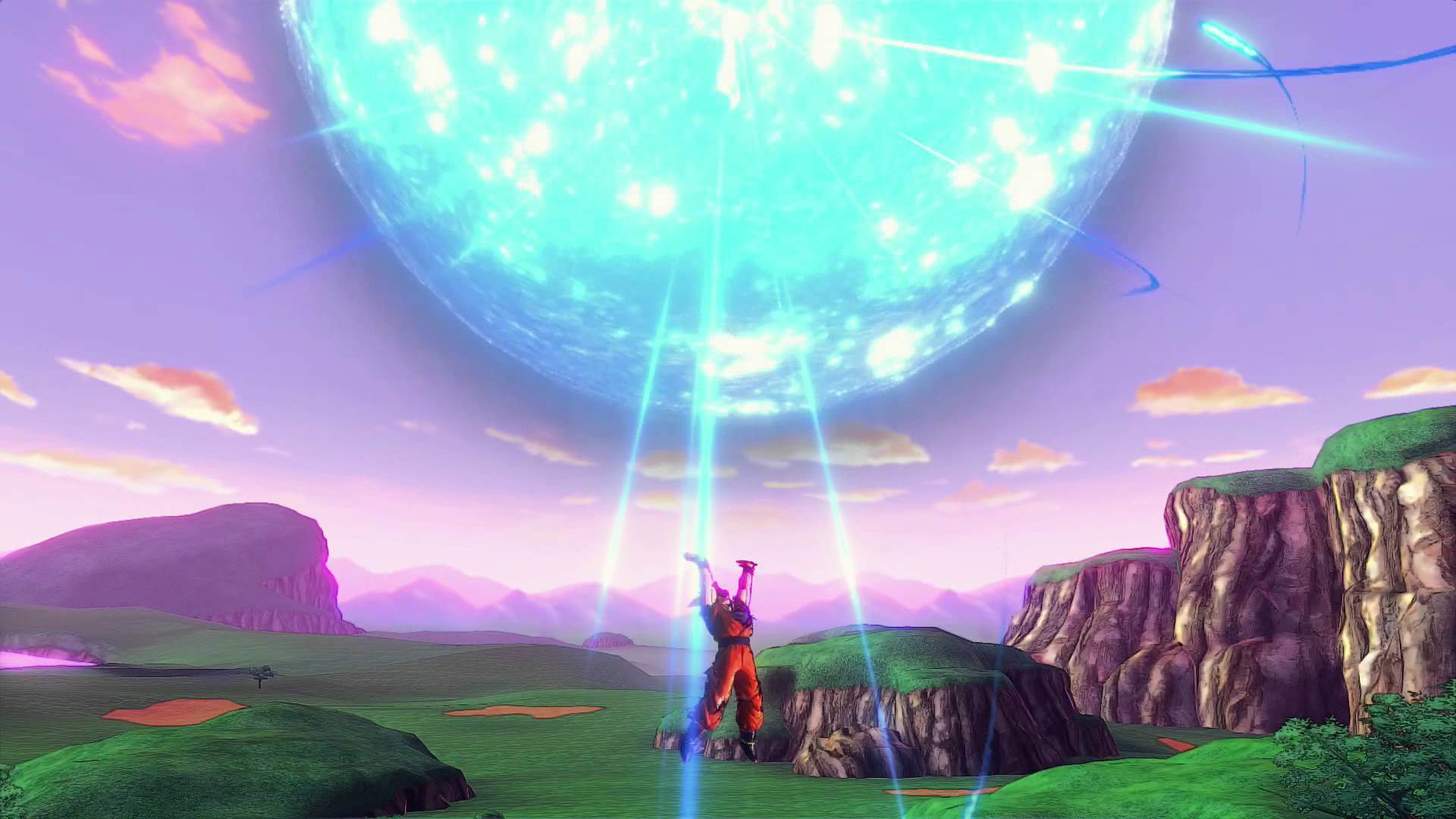 Goku Spirit Bomb In Planet Nemik Wallpaper