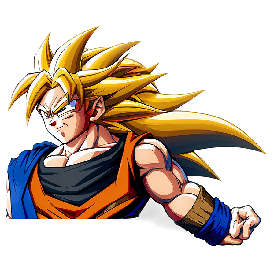 Goku Ssj3 Determined Face Png Col PNG