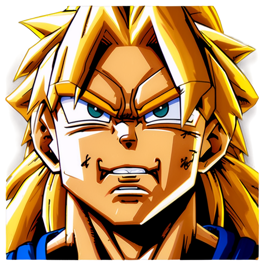 Goku Ssj3 Determined Face Png Dkx20 PNG