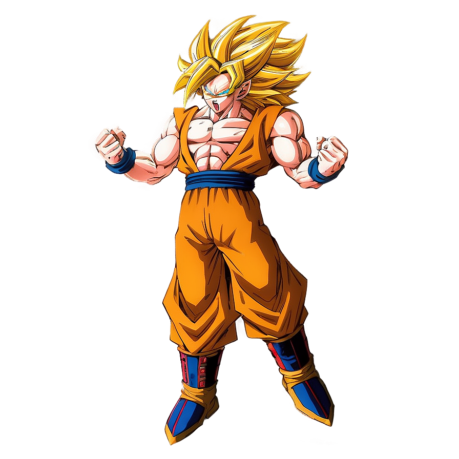 Goku Ssj3 In A Dynamic Pose Png 06252024 PNG