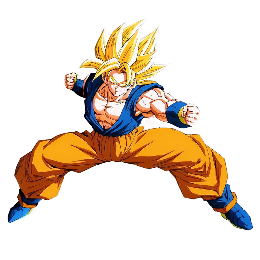 Goku Ssj3 In A Powerful Stance Png 06252024 PNG