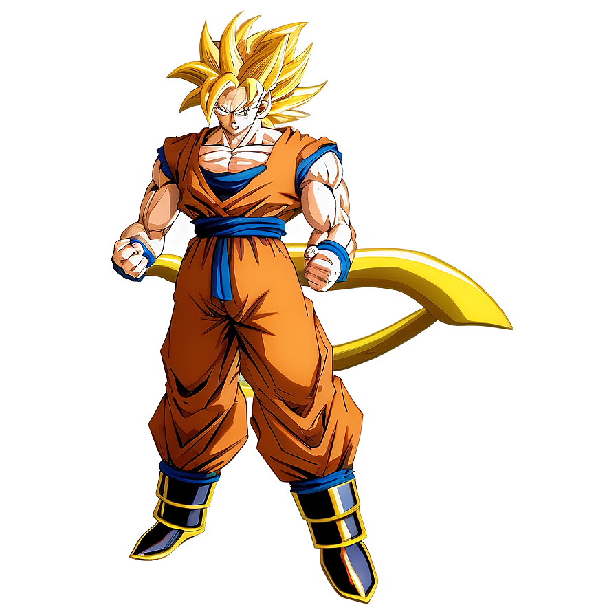 Goku Ssj3 In A Powerful Stance Png Eae31 PNG