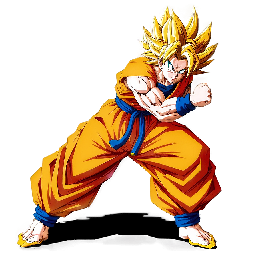 Goku Ssj3 In A Powerful Stance Png Iye96 PNG