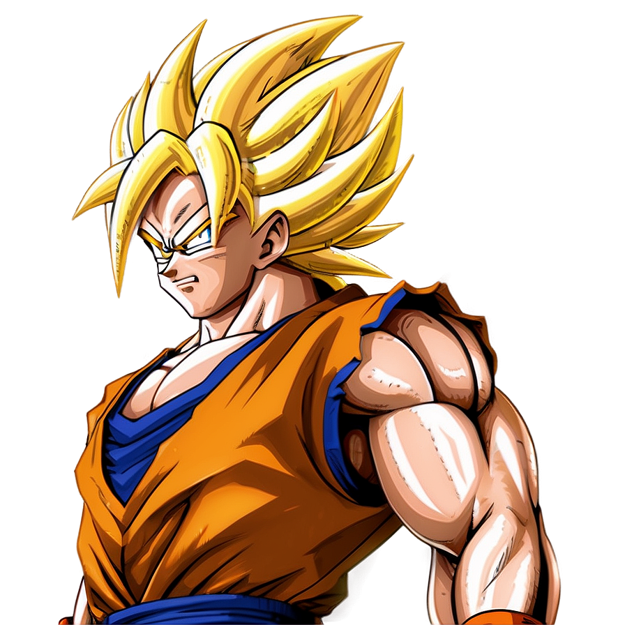 Goku Ssj3 With A Fierce Look Png Cpp64 PNG