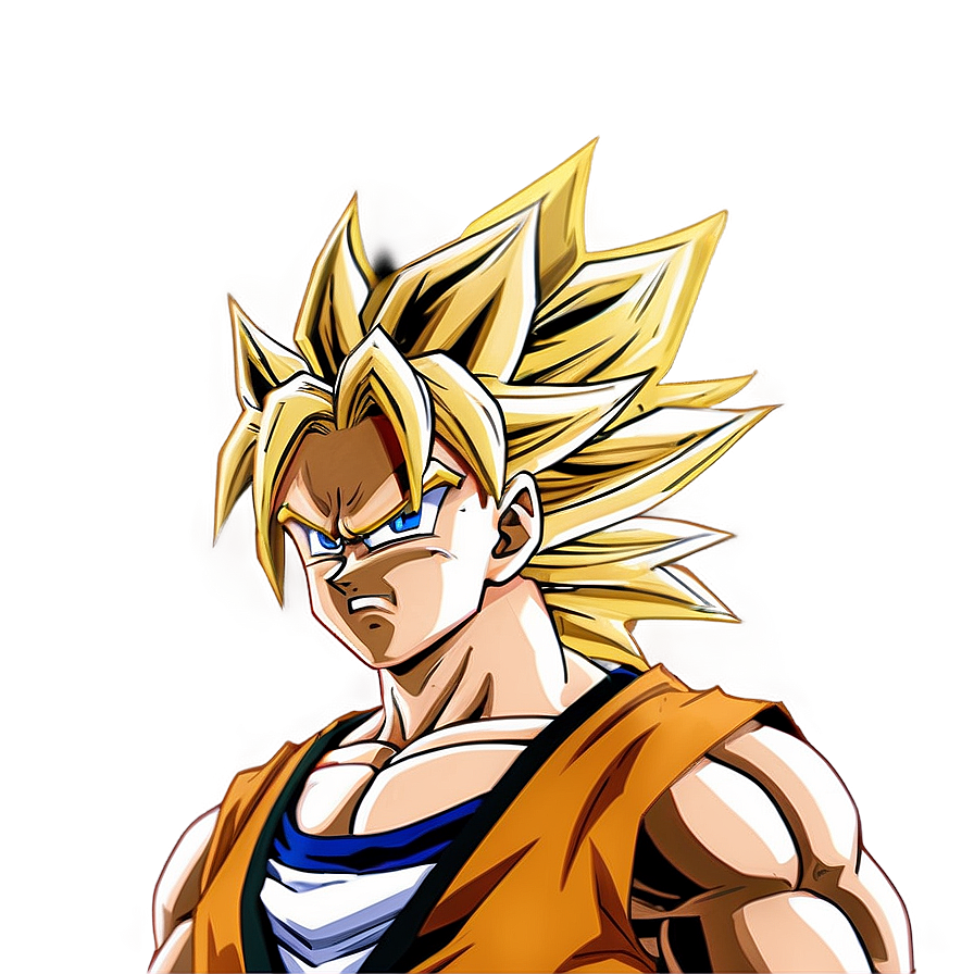 Goku Ssj3 With A Fierce Look Png Knf50 PNG
