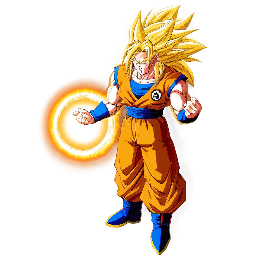 Goku Ssj3 With Energy Sphere Png Kcl2 PNG