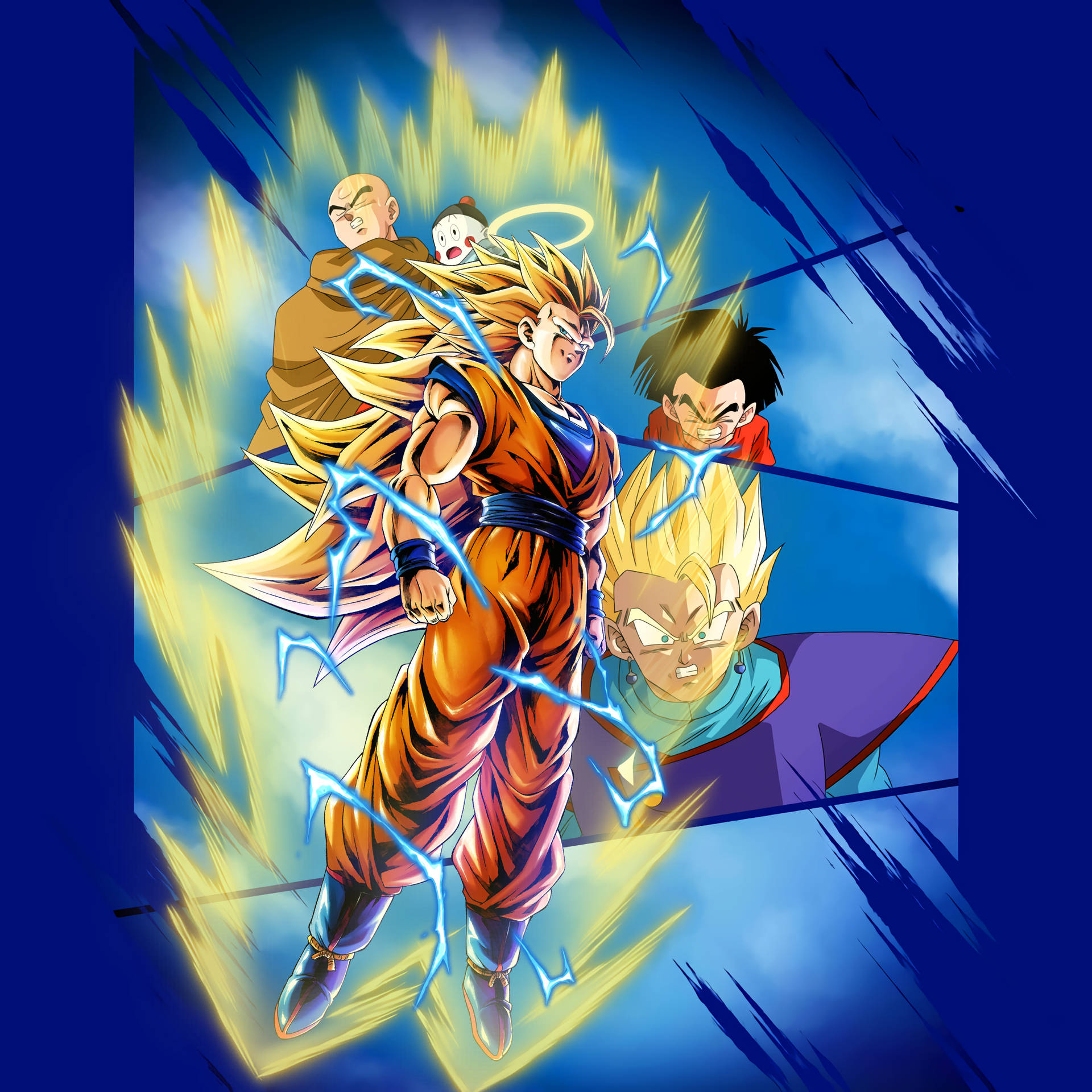 Goku unleashes his Super Saiyan 3 power! Wallpaper