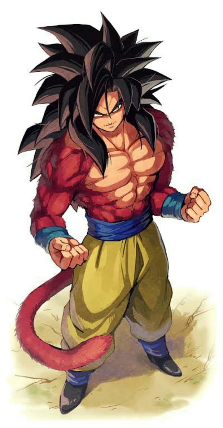 Download Goku Harnesses His Inner Strength To Transform Into Super Saiyan 4  Wallpaper | Wallpapers.Com